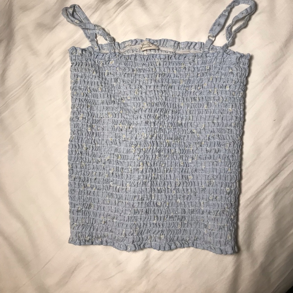 blue stretchy brandy tank top